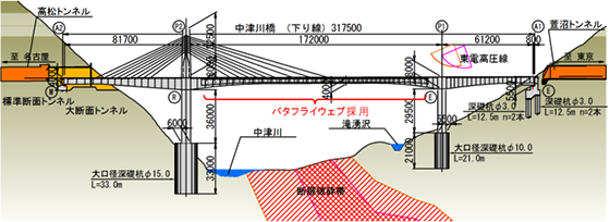 図-3　中津川橋（仮称）橋梁一般図 img